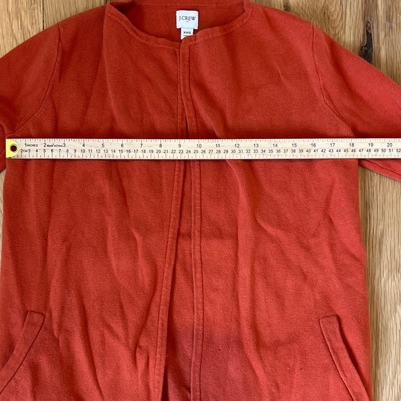Women's J.CREW Orange Cardigan With‎ Pockets SZ XXS - Picture 3 of 4